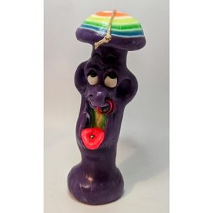 Vintage Hippie Wax Candle Psychedelic Piercings Purple Rainbow